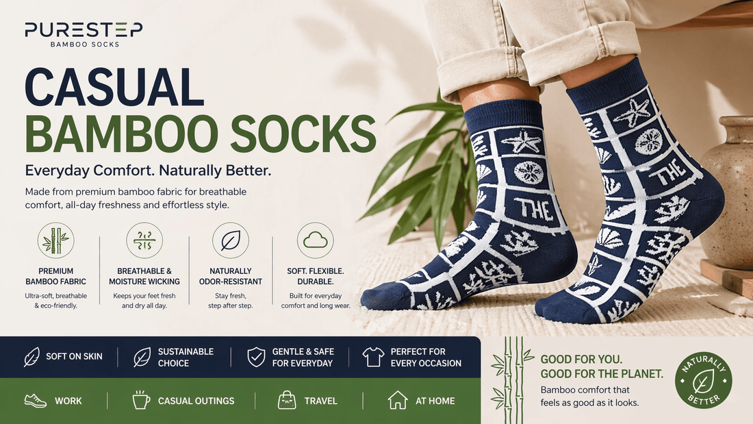 Bamboo Socks vs Cotton Socks: Which Is Better for Everyday Comfort in India? - Purestep