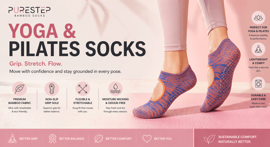Why Grip Socks Are Becoming Essential for Pilates, Yoga & Studio Workouts in India - Purestep
