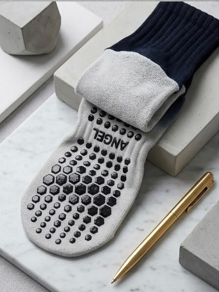 Angel Studio Grip Socks – Navy & White - ReinStep
