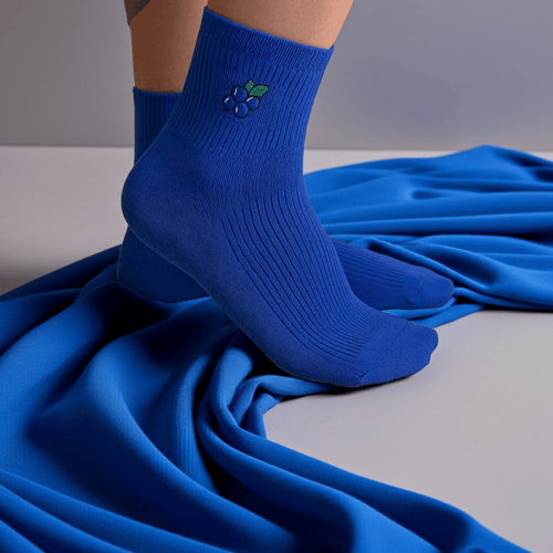 Berry Blue Bamboo Socks | Premium Breathable Crew Socks – PureStep - Purestep