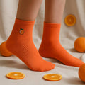 Citrus Orange Bamboo Socks | Breathable Everyday Crew Socks – PureStep - Purestep