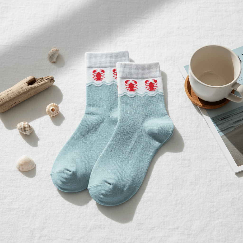 Coastline Bamboo Socks 🦀 | Breathable, Odor-Free, All-Day Comfort | Mid Calf Unisex - Purestep