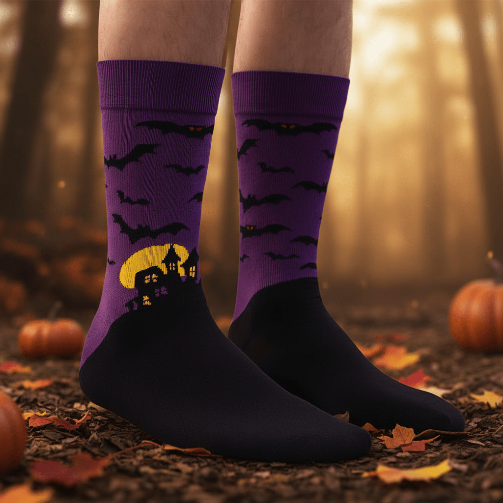 Haunted Nights Bamboo Socks | Breathable, Odor-Free, All-Day Comfort | Unisex - Purestep