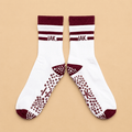 IAK Studio Grip Socks - Maroon& White - ReinStep