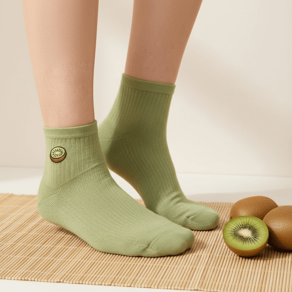 Kiwi Green Bamboo Bamboo Socks | Soft & Breathable Quarter Length Socks – PureStep - Purestep