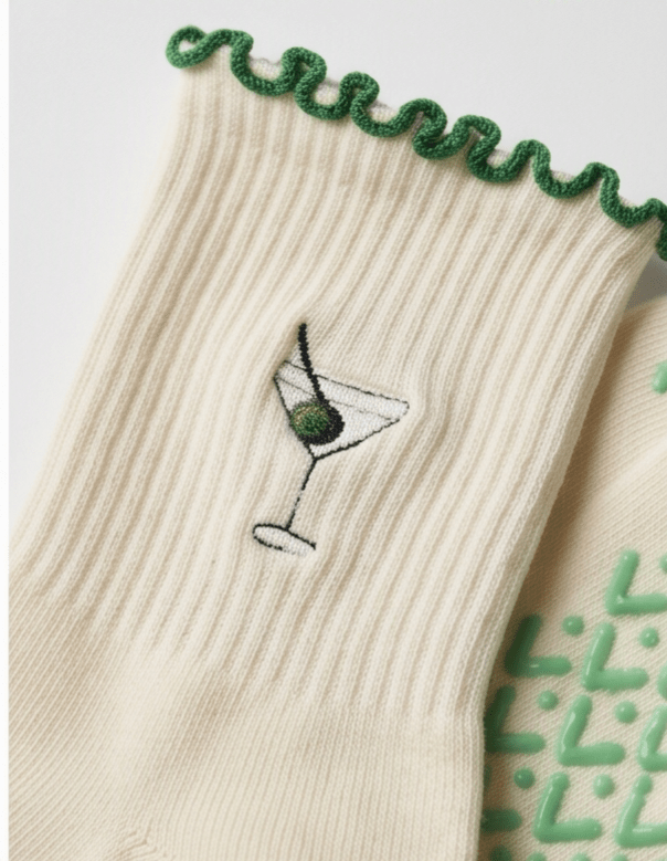 Matcha Martini Grip Socks | Non-Slip Pilates & Reformer - Purestep