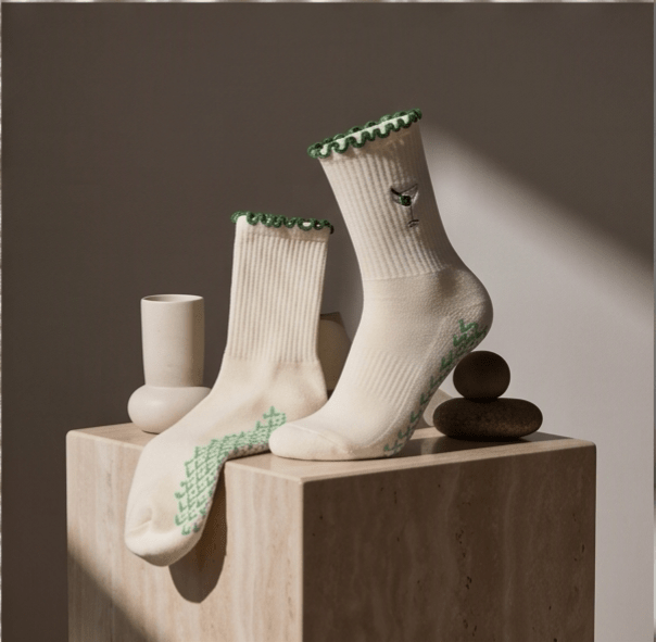 Matcha Martini Grip Socks | Non-Slip Pilates & Reformer - Purestep