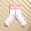 Non-Slip Crew Length Pilates & Yoga Grip Socks - Purestep