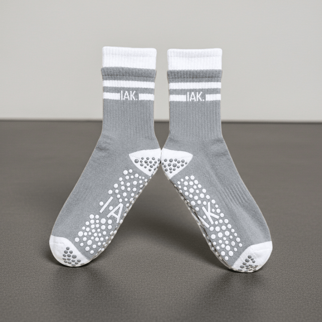 Non-Slip Crew Length Pilates & Yoga Grip Socks - Purestep