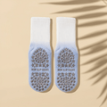 Non-Slip Sky Blue Pilates Grip Socks - Non-Slip Yoga Crew Socks - Purestep