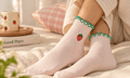 REIN Strawberry Swirl Studio Grip Socks | Non-Slip Pilates & Yoga Crew Socks - ReinStep