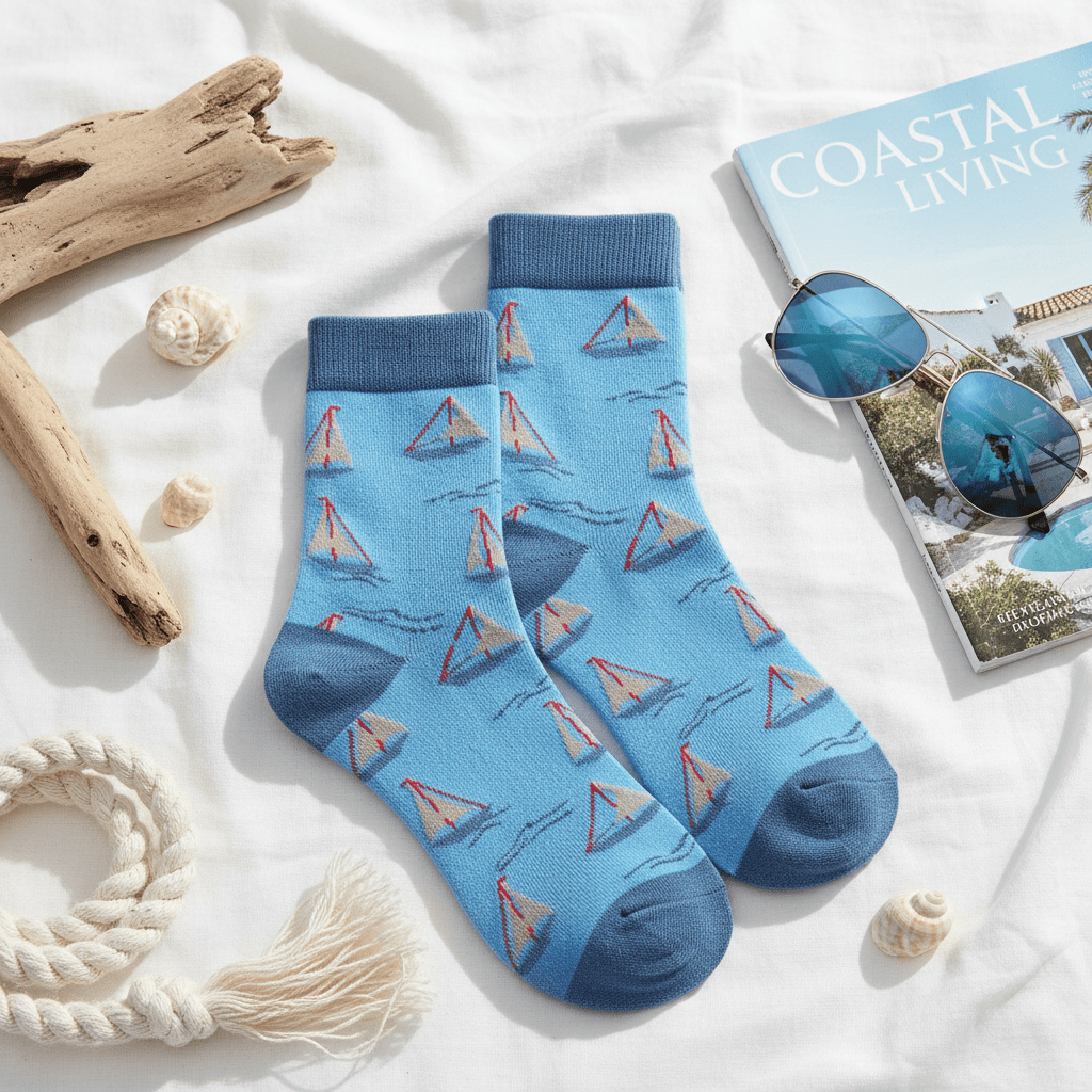 Sail Mode Bamboo Socks ⛵ | Breathable, Odor-Free, All-Day Comfort |Mid Calf Unisex - Purestep